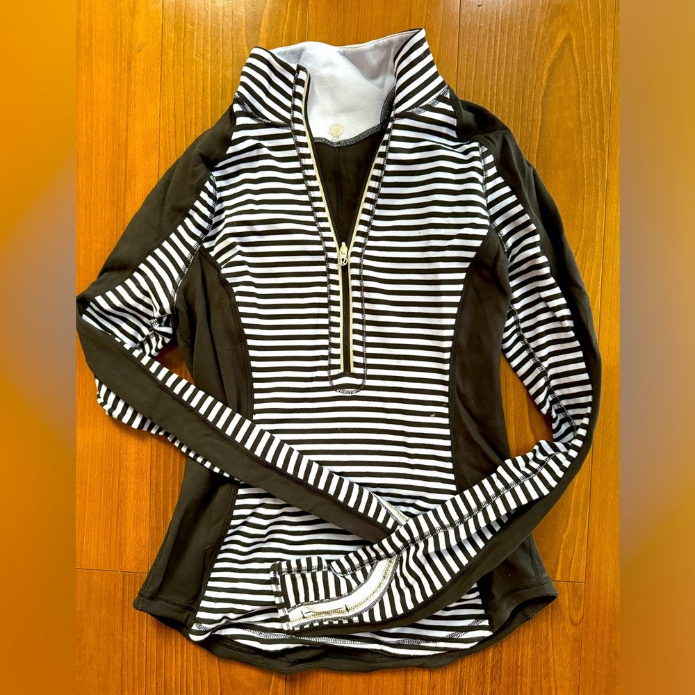 lululemon athletica Black and purple Striped Top